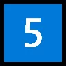 Keycap: 5 Emoji 5️⃣ image - Microsoft Windows 10 Segoe UI Emoji style