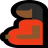 Pregnant Woman: Medium-Dark Skin Tone Emoji 🤰🏾 image - Microsoft Windows 10 Segoe UI Emoji style