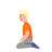 Person Kneeling: Medium-Light Skin Tone