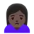 Woman Frowning: Dark Skin Tone