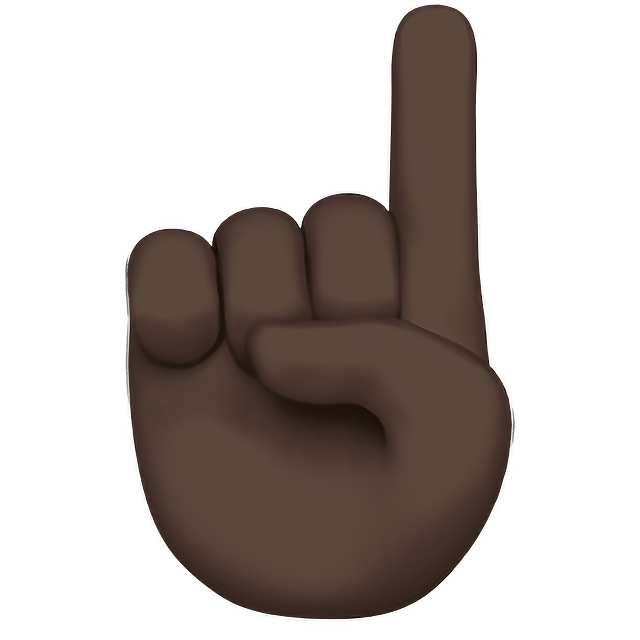 Index Pointing Up: Dark Skin Tone