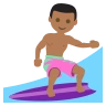 Person Surfing: Medium-Dark Skin Tone Emoji 🏄🏾 image - EmojiTwo style