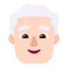 Man: Light Skin Tone, White Hair Emoji 👨🏻‍🦳 image - Microsoft Classic 2D style