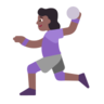 Woman Playing Handball: Medium-Dark Skin Tone Emoji 🤾🏾‍♀️ image - Microsoft Classic 2D style
