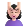 Woman Getting Massage: Light Skin Tone Emoji 💆🏻‍♀️ image - Microsoft 3D Fluent style