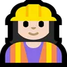 Woman Construction Worker: Light Skin Tone Emoji 👷🏻‍♀️ image - Microsoft Windows 10 Segoe UI Emoji style