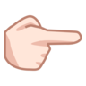 Backhand Index Pointing Right: Light Skin Tone Emoji 👉🏻 image - Emojidex style