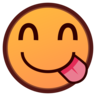 おいしい食べ物を味わう顔 Emoji 😋 image - Emojidex style