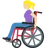 Woman In Manual Wheelchair: Medium-Light Skin Tone