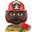 Man Firefighter: Dark Skin Tone