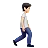 Person Walking Facing Right: Light Skin Tone