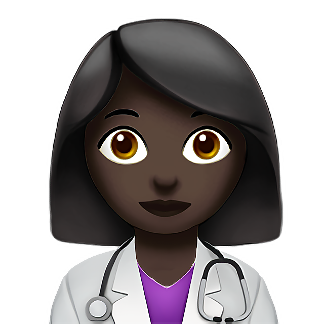 Woman Health Worker: Dark Skin Tone