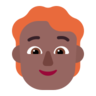 Person: Medium-Dark Skin Tone, Red Hair Emoji 🧑🏾‍🦰 image - Microsoft Classic 2D style