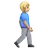 Man Walking Facing Right: Medium-Light Skin Tone