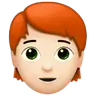 Person: Light Skin Tone, Red Hair Emoji 🧑🏻‍🦰 image - Apple style