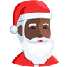 Santa Claus: Dark Skin Tone Emoji 🎅🏿 image - Facebook Messenger (2016) style