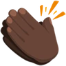 Clapping Hands: Dark Skin Tone Emoji 👏🏿 image - Facebook Messenger (2016) style
