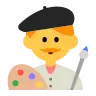 Man Artist Emoji 👨‍🎨 image - Tossface style