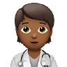 Health Worker: Medium-Dark Skin Tone Emoji 🧑🏾‍⚕️ image - Apple style