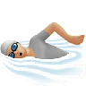 Person Swimming: Medium-Light Skin Tone Emoji 🏊🏼 image - Apple style
