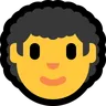 Man: Curly Hair Emoji 👨‍🦱 image - Microsoft Windows 10 Segoe UI Emoji style