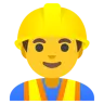 Man Construction Worker Emoji 👷‍♂️ image - Google Noto Color style