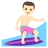 Person Surfing: Light Skin Tone