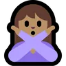 Person Gesturing No: Medium Skin Tone Emoji 🙅🏽 image - Microsoft Windows 10 Segoe UI Emoji style