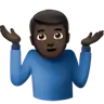 Man Shrugging: Dark Skin Tone Emoji 🤷🏿‍♂️ image - Apple style