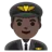 Man Pilot: Dark Skin Tone