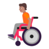 Person In Manual Wheelchair: Medium Skin Tone Emoji 🧑🏽‍🦽 image - Microsoft Classic 2D style
