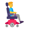 Man In Motorized Wheelchair Facing Right Emoji 👨‍🦼‍➡️ image - Microsoft Classic 2D style