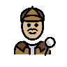 Man Detective: Medium-Light Skin Tone Emoji 🕵🏼‍♂️ image - OpenMoji style