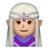 Woman Elf: Medium-Light Skin Tone Emoji 🧝🏼‍♀️ image - Samsung style