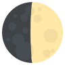 Símbolo del primer cuarto de la luna Emoji 🌓 image - EmojiTwo style