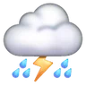 Cloud With Lightning And Rain Emoji ⛈ image - Samsung style