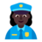 Woman Police Officer: Dark Skin Tone