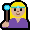 Woman Mage: Medium-Light Skin Tone Emoji 🧙🏼‍♀️ image - Microsoft Windows 10 Segoe UI Emoji style