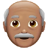 Old Man: Medium Skin Tone Emoji 👴🏽 image - Apple style