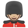 Man Guard: Medium-Light Skin Tone Emoji 💂🏼‍♂️ image - Google Noto Color style