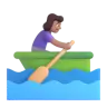 Woman Rowing Boat: Medium Skin Tone Emoji 🚣🏽‍♀️ image - Microsoft 3D Fluent style