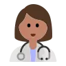 Woman Health Worker: Medium Skin Tone Emoji 👩🏽‍⚕️ image - Tossface style
