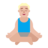 Man In Lotus Position: Medium-Light Skin Tone