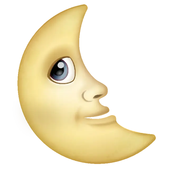 Last Quarter Moon Face