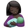 Breast-Feeding: Dark Skin Tone Emoji 🤱🏿 image - Apple style