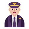 Pilot: Medium-Light Skin Tone Emoji 🧑🏼‍✈️ image - Microsoft Classic 2D style