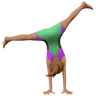 Woman Cartwheeling: Medium Skin Tone Emoji 🤸🏽‍♀️ image - Apple style