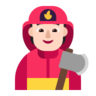 Firefighter: Light Skin Tone Emoji 🧑🏻‍🚒 image - Microsoft Classic 2D style