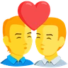Kiss: Man, Man Emoji 👨‍❤️‍💋‍👨 image - Facebook Messenger (2016) style