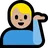 Man Tipping Hand: Medium-Light Skin Tone